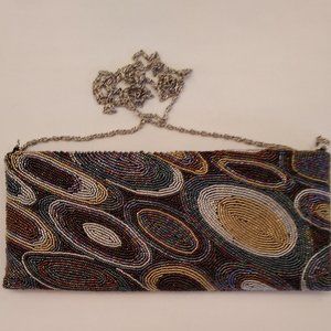 Glitzy Iridescent Glass Beaded Bag